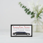Carte De Visite Limousine d'étirement noir (Debout devant)