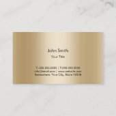 Carte De Visite Limousine du triangle or moderne (Dos)