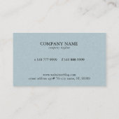 Carte De Visite Lin bleu clair texture (Dos)