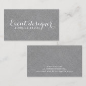 Carte De Visite Lin gris simple look (Devant / Derrière)