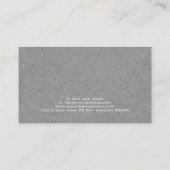 Carte De Visite Lin gris simple look (Dos)