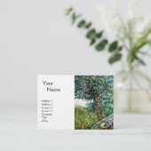 Carte De Visite lin métallique AURORA (Debout devant)