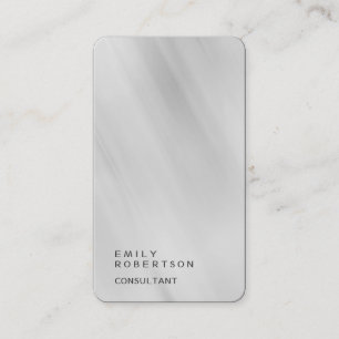 Carte De Visite Lin Simple Uni Gris Tendance Moderne Minimaliste