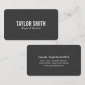 Carte De Visite Lin | Sombre (Devant / Derrière)