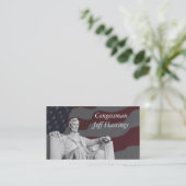 Carte De Visite Lincoln et le drapeau (Debout devant)