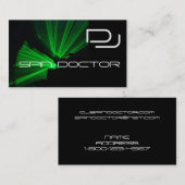 Carte De Visite L'industrie musicale du DJ carde le vert noir (Devant / Derrière)