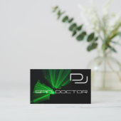 Carte De Visite L'industrie musicale du DJ carde le vert noir (Debout devant)