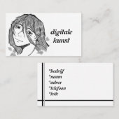 Carte de visite linéart girl (Devant / Derrière)