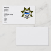 Carte De Visite linecard bleu mince (Devant / Derrière)