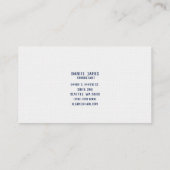 Carte De Visite Linen Custom Business Card (Dos)
