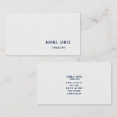 Carte De Visite Linen Custom Business Card (Devant / Derrière)