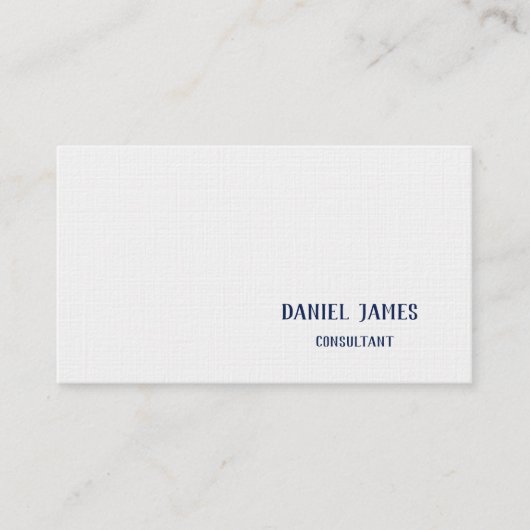 Carte De Visite Linen Custom Business Card (Devant)