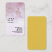 Carte De Visite Linen Floral Professionnel Exclusif Feminine (Devant / Derrière)