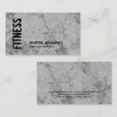 Carte De Visite Linen moderne Personal Trainer Fitness Sport (Devant / Derrière)