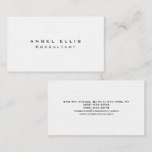 Carte De Visite Linen Original Propre Professionnel Moderne Unique (Devant / Derrière)