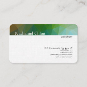 Carte De Visite Linen tendance Bleu Vert bande créative Moderne