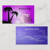 Carte De Visite Liner et île (Devant / Derrière)