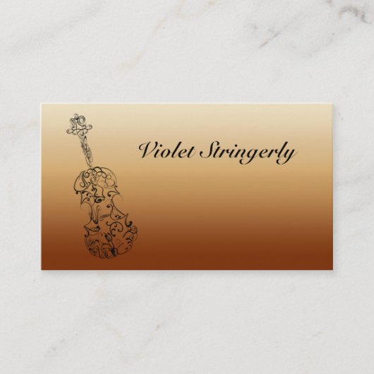 Carte De Visite L'information de contact de violoniste (Devant)