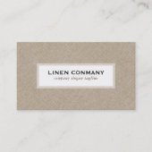 Carte De Visite Linge beige Burlap Texture Arrière - plan blanc (Devant)