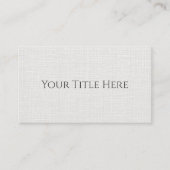 Carte De Visite Linge blanc simple classique moderne (Devant)