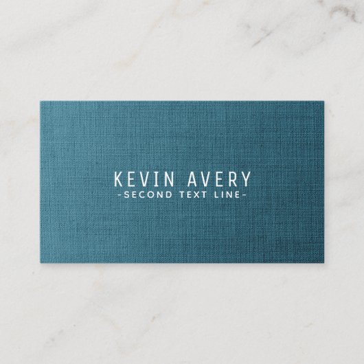 Carte De Visite Linge bleu Texture Professionnelle Aspect organiqu (Devant)