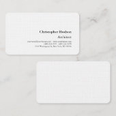 Carte De Visite Linge d'architecte professionnel noir blanc (Devant / Derrière)