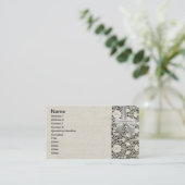 Carte De Visite Linge de dentelle mariage blanc classique jolie (Debout devant)