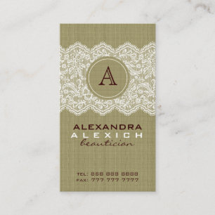 Carte De Visite Linge de lit et blanc Linge Vintage et dentelle