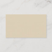 Carte De Visite Linge de Luxe Beige Classique Simple Professionnel (Dos)