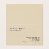 Carte De Visite Linge de Luxe Beige Classique Simple Professionnel (Extérieur déplié)