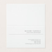 Carte De Visite Linge de Luxe Classique Simple Professionnel (Extérieur déplié)