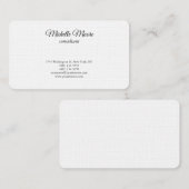 Carte De Visite Linge de luxe Noir & Blanc Plat Classique Minimal (Devant / Derrière)