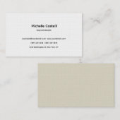 Carte De Visite Linge de luxe professionnel unique classique simpl (Devant / Derrière)