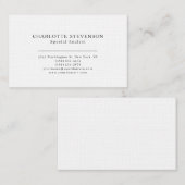 Carte De Visite Linge de luxe tendance professionnel uni minimalis (Devant / Derrière)