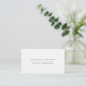 Carte De Visite Linge de luxe Unique Spécial Noir Blanc (Debout devant)
