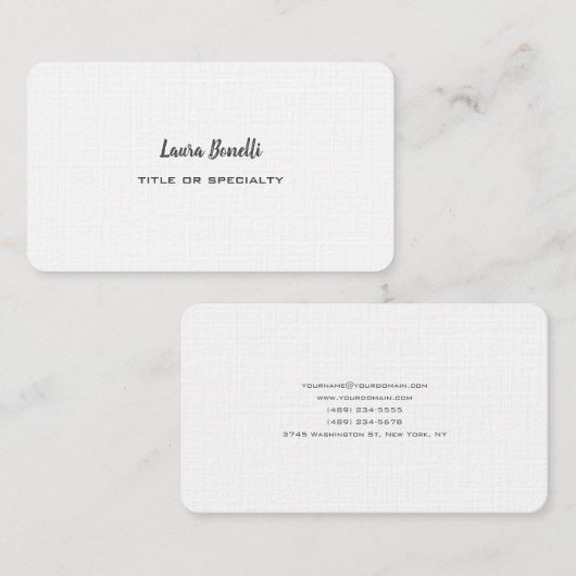 Carte De Visite Linge de maison de luxe (Devant / Derrière)