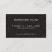 Carte De Visite Linge de maison noir - MONOGRAMMES (Dos)