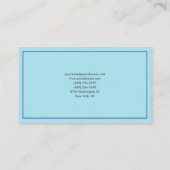 Carte De Visite Linge de maison professionnel moderne bleu clair (Dos)