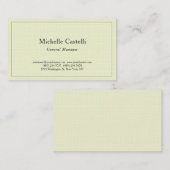 Carte De Visite Linge de qualité premium professionnel unique clas (Devant / Derrière)