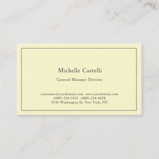 Carte De Visite Linge de qualité professionnel unique classique si (Devant)