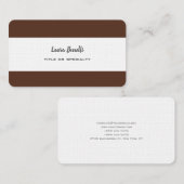 Carte De Visite Linge de qualité professionnelle Brown blanc moder (Devant / Derrière)