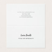 Carte De Visite Linge de qualité professionnelle moderne minimalis (Extérieur déplié)