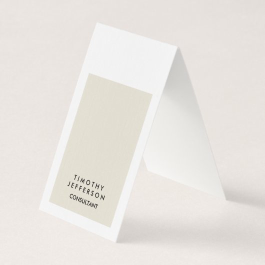 Carte De Visite Linge de qualité supérieure élégant moderne à deux (Devant)