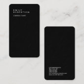 Carte De Visite Linge de qualité supérieure Gris clair Noir modern (Devant / Derrière)