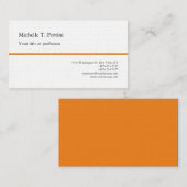 Carte De Visite Linge de qualité supérieure Noir Blanc Plat Minima (Devant / Derrière)