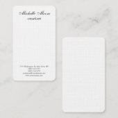 Carte De Visite Linge de qualité supérieure noir et blanc minimali (Devant / Derrière)