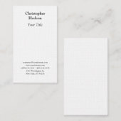 Carte De Visite Linge de qualité supérieure noir et blanc professi (Devant / Derrière)