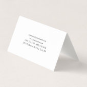 Carte De Visite Linge de qualité supérieure Unique Classique Simpl (Dos)