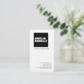 Carte De Visite Linge de toilette professionnel moderne et minimal (Debout devant)