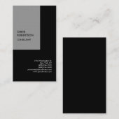 Carte De Visite Linge exclusif spécial gris noir moderne minimal (Devant / Derrière)